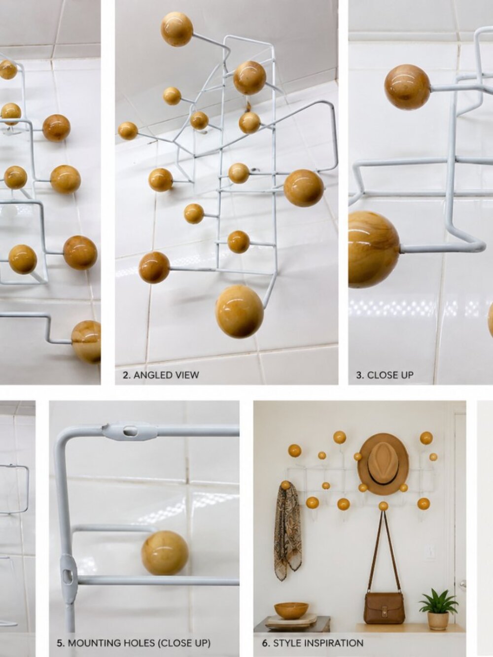 By Design Atomic Mid Century Modern Coat Rack